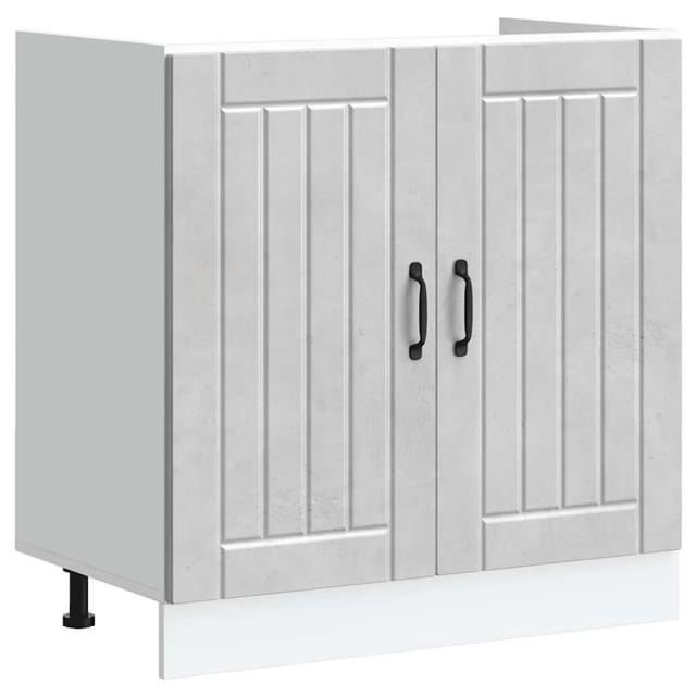 vidaXL Spülenunterschrank Lucca Betongrau Holzwerkstoff 853691