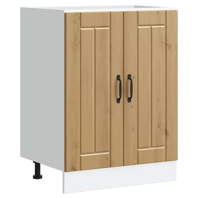 vidaXL Spülenunterschrank Lucca Artisan-Eiche Holzwerkstoff 853686