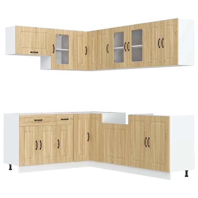 vidaXL 11 Tlg Küchenschrank-Set Kalmar Sonoma-Eiche Holzwerkstoff 3314884