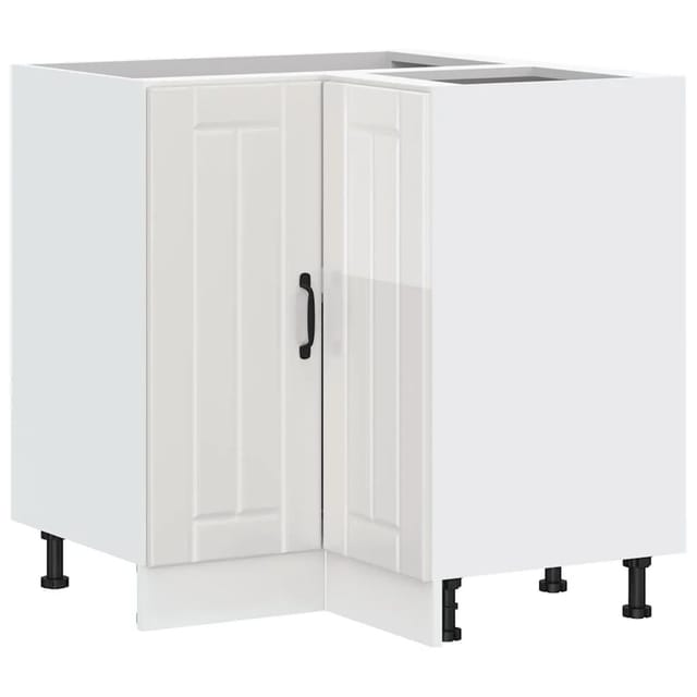 vidaXL Küchen-Eckunterschrank Lucca Hochglanz-Weiß Holzwerkstoff 853749