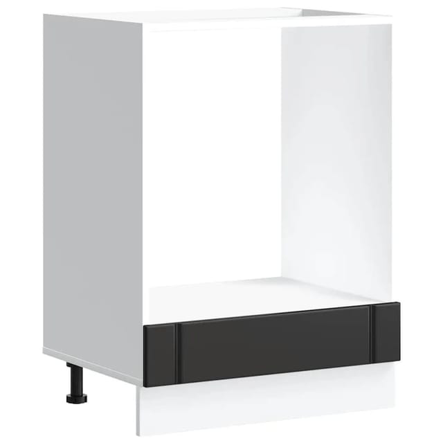 vidaXL Herdumbauschrank Lucca Schwarz Holzwerkstoff 853758
