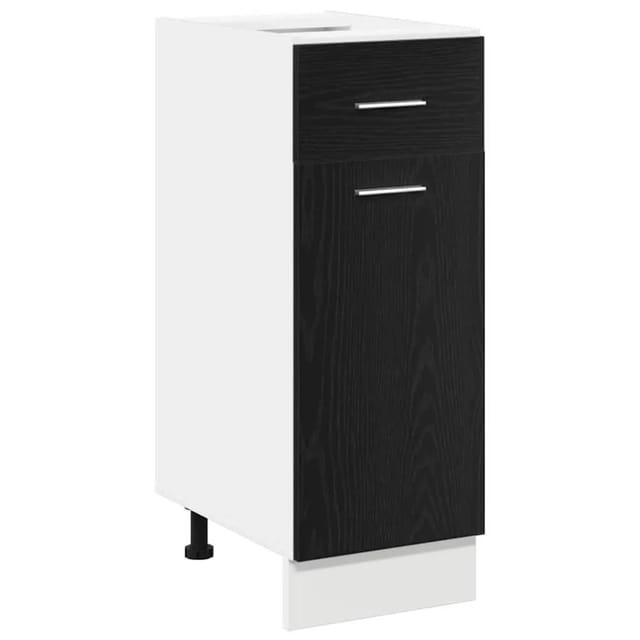 vidaXL Schubladenunterschrank mit Schubladen Riga Schwarz Eichen-Optik 863237