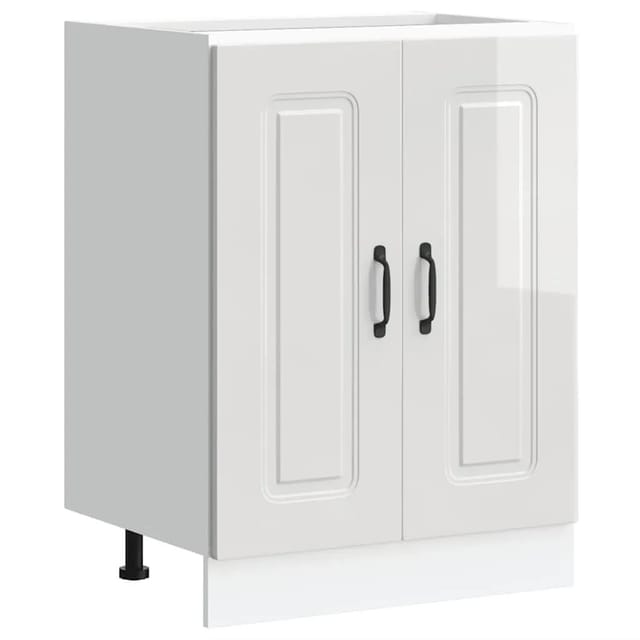 vidaXL Spülenunterschrank Kalmar Hochglanz-Weiß 60x46x81,5 cm 853439