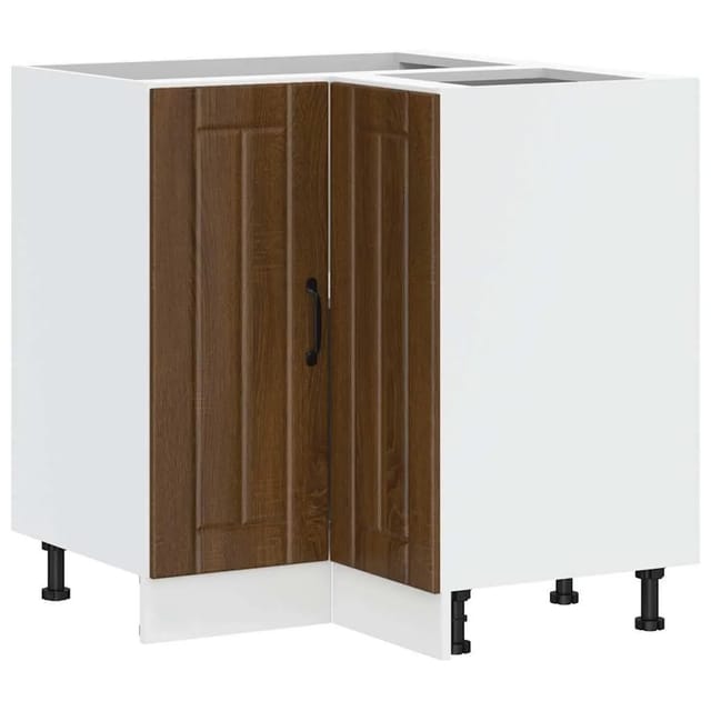 vidaXL Küchen-Eckunterschrank Lucca Braun Eichen-Optik Holzwerkstoff 853754