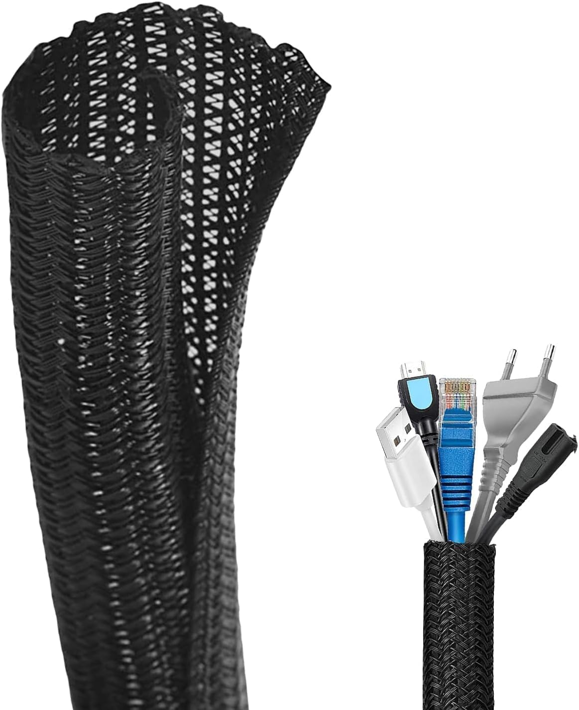 Computer-kabelschutzhülle, 3 Meter, Durchmesser 6–9 Mm, Verstellbar, Kabelschutzhülle, Kabelschutzhülle Für Büro/auto/tv/computer/pc/usb/audio