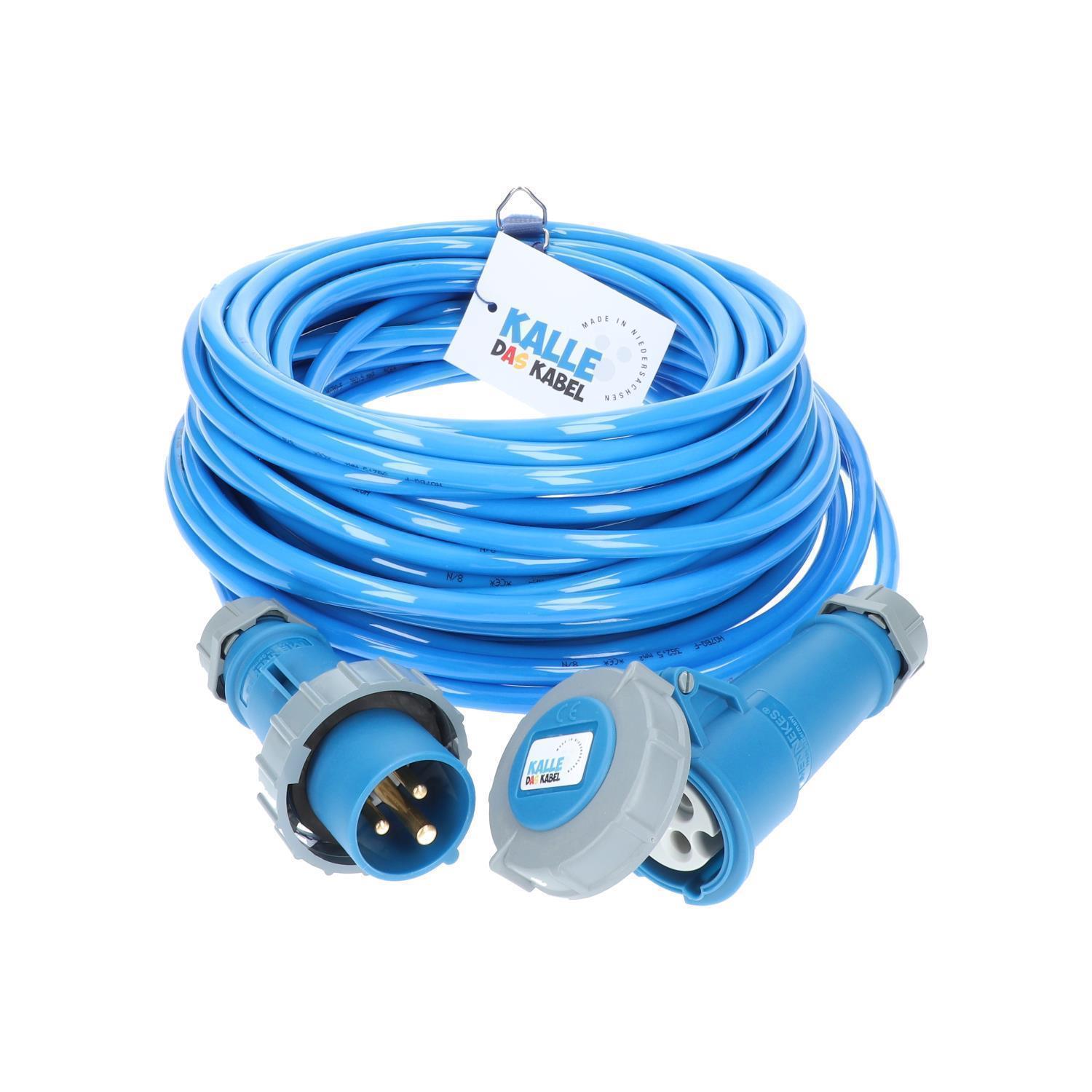 Kalle Verlängerungskabel Cee 230v 16a 2,5mm² Extreme Blau Aquasafe Ip67 15 Meter