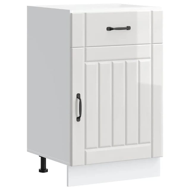vidaXL Küchen-Unterschrank Lucca Hochglanz-Weiß Holzwerkstoff 853719
