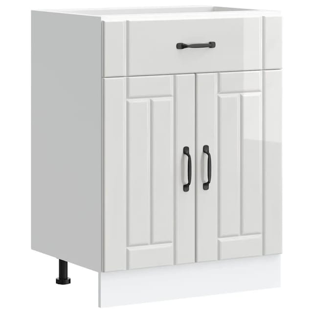 vidaXL Küchen-Unterschrank Lucca Hochglanz-Weiß Holzwerkstoff 853729