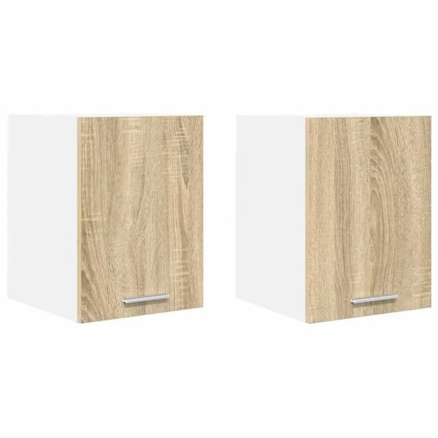 vidaXL Hängeschrank Riga 2 Stk Sonoma-Eiche und Weiß 30 x 31 x 40 cm 884119