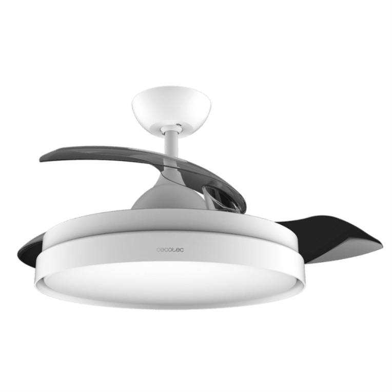 [generalüberholt] Deckenventilator Mit Einziehbaren Lamellen In Weißausführungen, Led-beleuchtung Mit 3 Intensitäten Und 42" Durchmesser. 8-stunden Timer, Winter-sommer-funktion, Fernbedienung Und 3 F