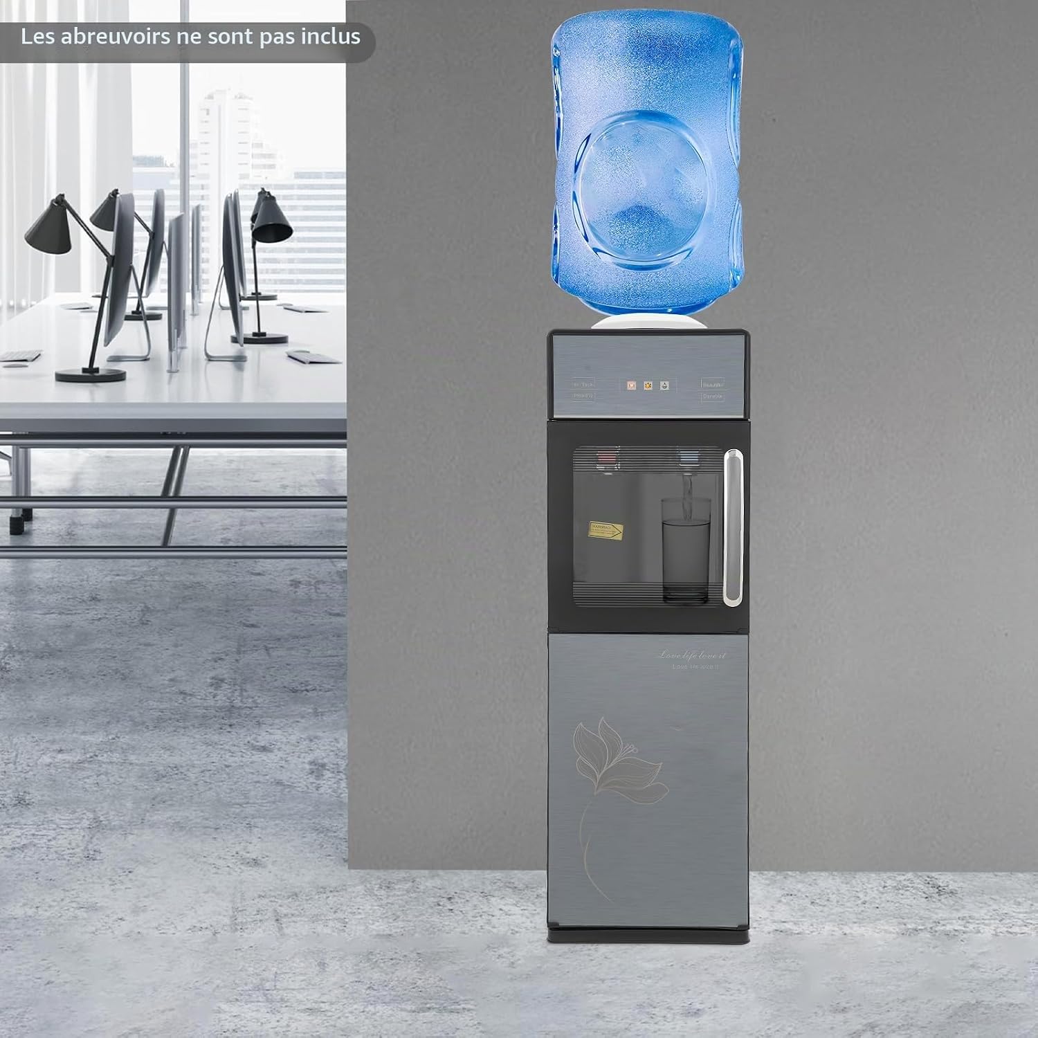 Bodenstehender Wasserspender Mit Kalt- & Heißdoppelfunktion, 500w 220v Heißwasserspender Heiztemperatur 85-95℃, Oben-beladung, Kompatibel Mit 19l-wassereimer, Für Büro/wohnheim
