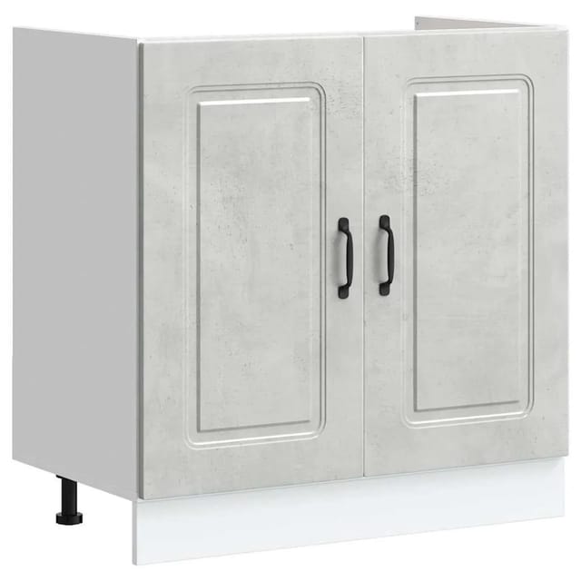 vidaXL Spülenunterschrank Kalmar Betongrau 80x46x81,5 cm Holzwerkstoff 853451