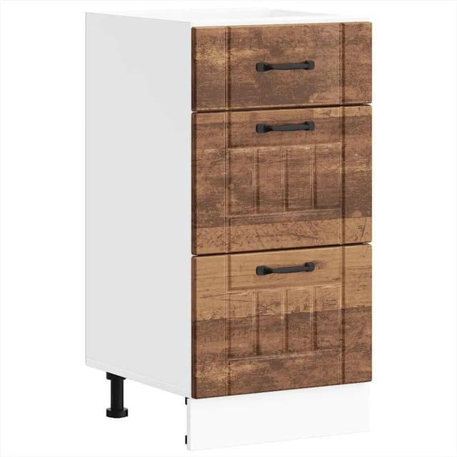 vidaXL Küchen-Unterschrank Lucca Altholz-Optik Holzwerkstoff 854238