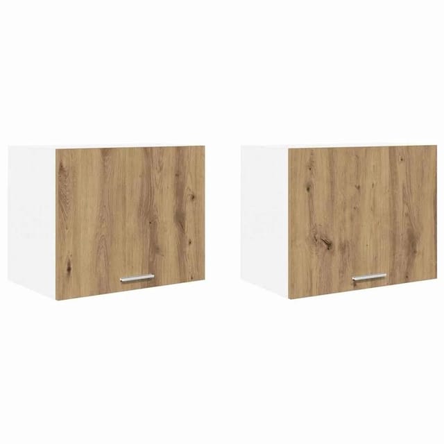 vidaXL Hängeschrank 2 Stk Artisan-Eiche und Weiß 50 x 31 x 40 cm 884161