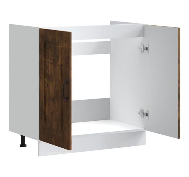 vidaXL Spülenunterschrank Kalmar Räuchereiche 80x46x81,5 cm 853452