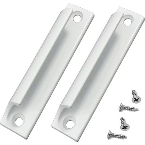 Griffe Aus Aluminiumlegierung, Schiebetürgriffe, Balkontürgriffe, Möbelschubladengriffe, Fenstergriffe, Möbelbeschläge Mit Schrauben (weiß)