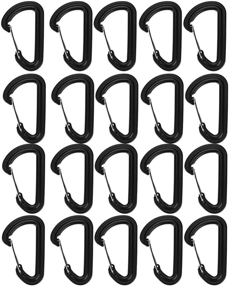 Set Mit 20 Multifunktionalen Karabinern Aus Leichtem Kunststoff, Geeignet Zum Klettern, Bergsteigen, Campen Und Für Outdoor-sportarten
