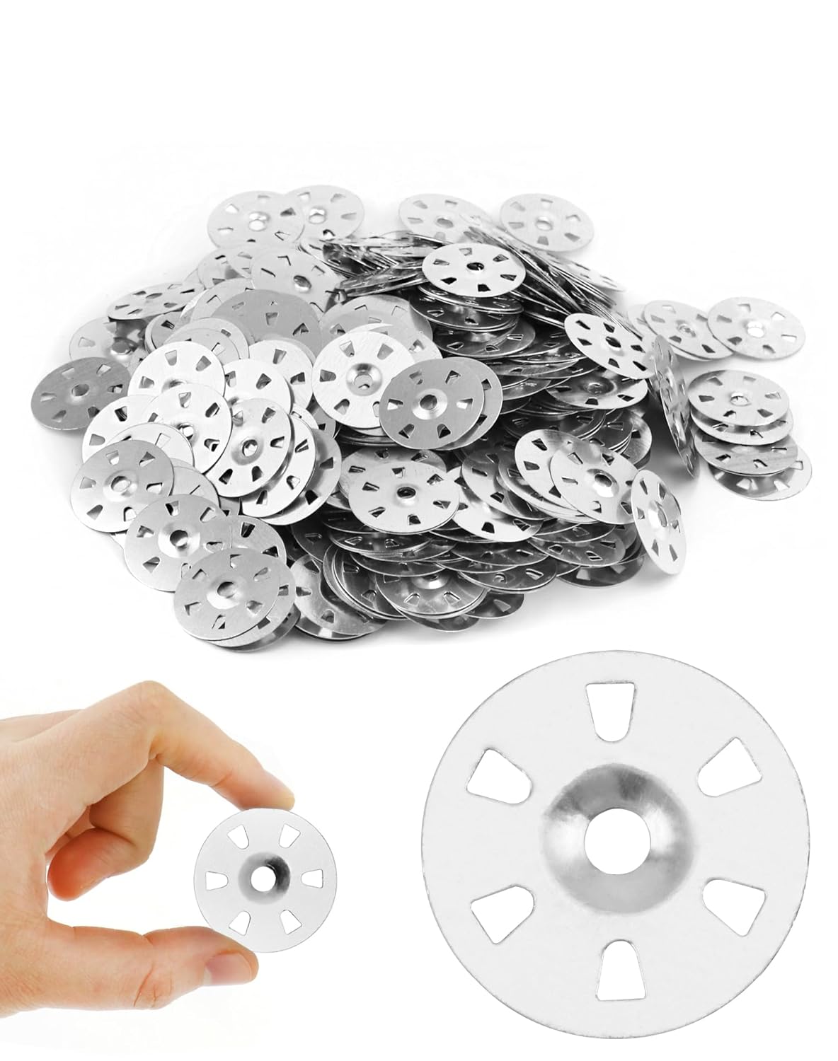 500 Stück/packung, Sechslochige, Verzinkte Stahlscheiben, Geeignet Für Dämmplatten, Gipskartonplatten Und Fliesen