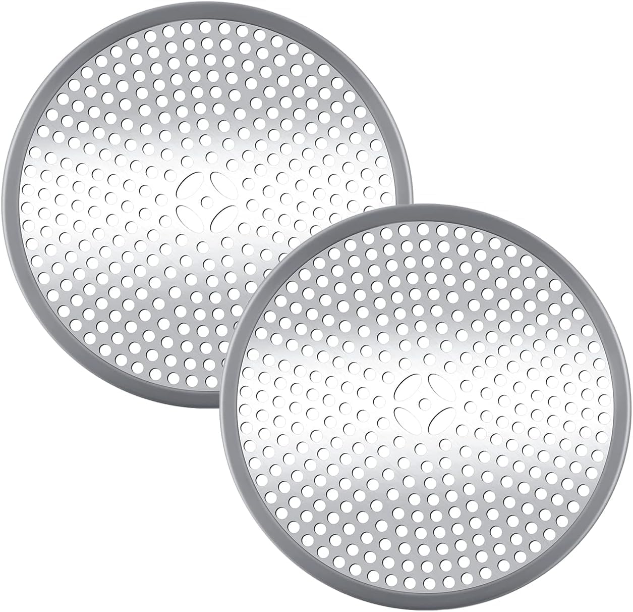 Set Mit 2 Haarfängern Aus Edelstahl Und Silikon Für Bad/badewanne/küche/boden/geschirr Zur Vermeidung Von Abflussverstopfungen