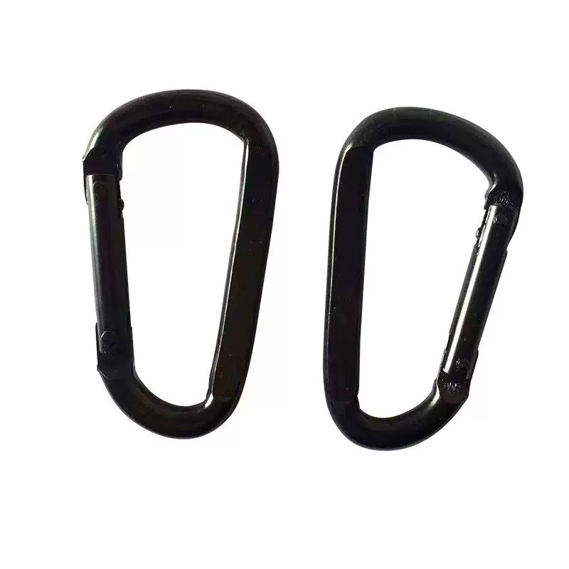 Schwarze Edelstahl-karabiner (2er-set) – Schlüsselanhänger-karabiner, Geeignet Für Hängematten, Schaukeln, Gassigehen, Camping Und Wandern