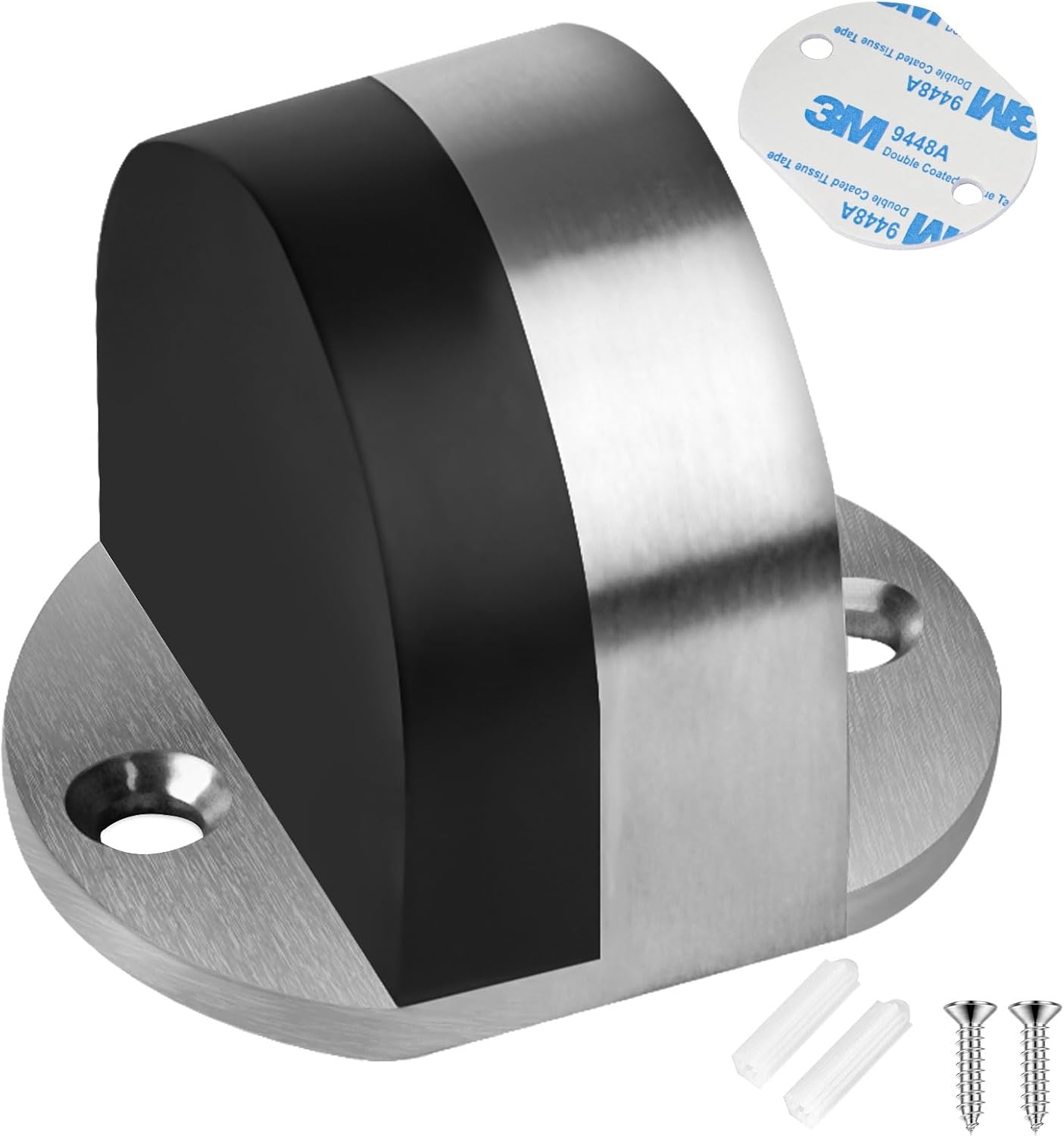 Bodenmontierter Türstopper, Selbstklebender Türstopper Aus Edelstahl Mit Schrauben Und Selbstklebenden Pads Für Zuhause Und Büro
