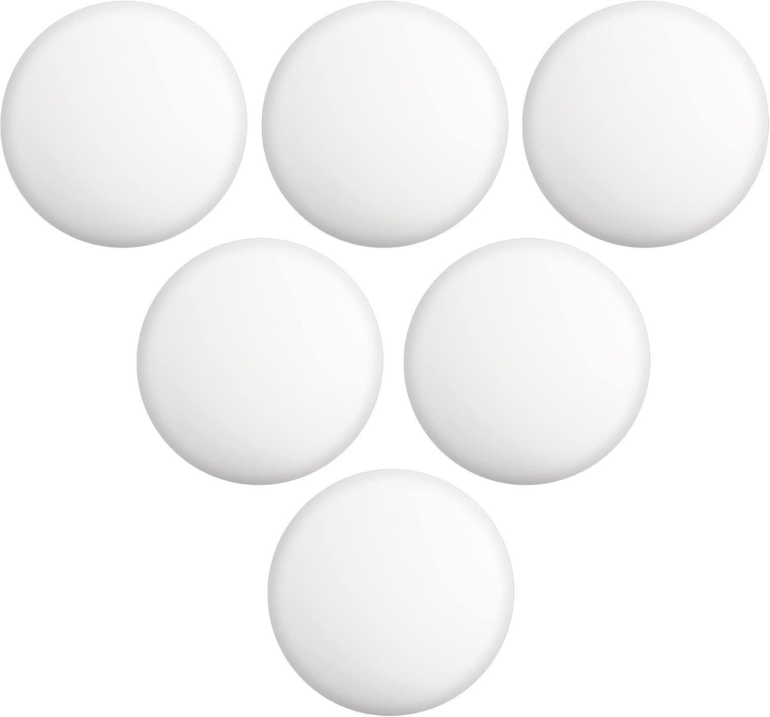 Set Mit 6 Türstoppern – 50 X 50 Mm – Selbstklebend – Weiß – Stoßdämpfende Türgriffe