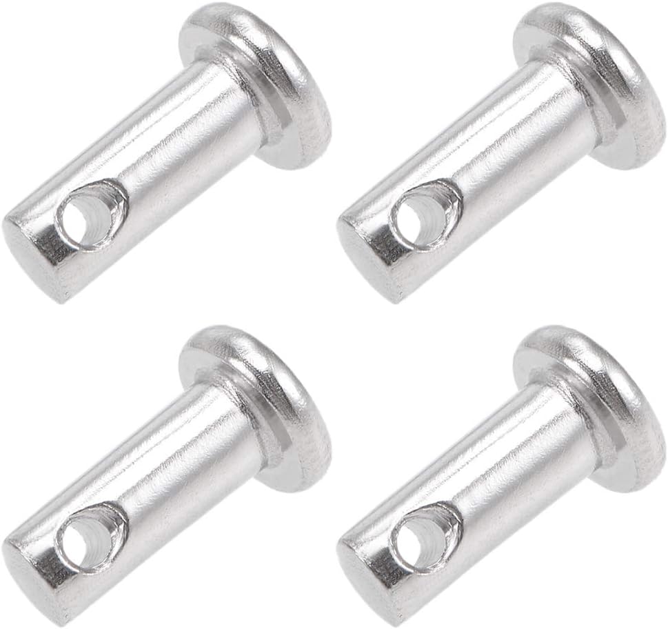Verriegelungsbolzen Mit Einzelloch, 4 Mm X 10 Mm, Flachkopf, Edelstahl 304, 4 Stück