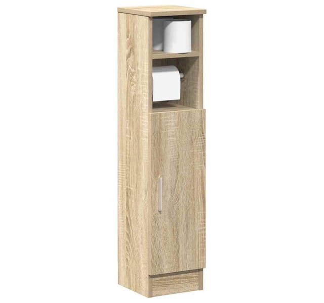 vidaXL Badezimmerschrank mit Rollenhalter Sonoma-Eiche 20,5x22x90 cm 858499