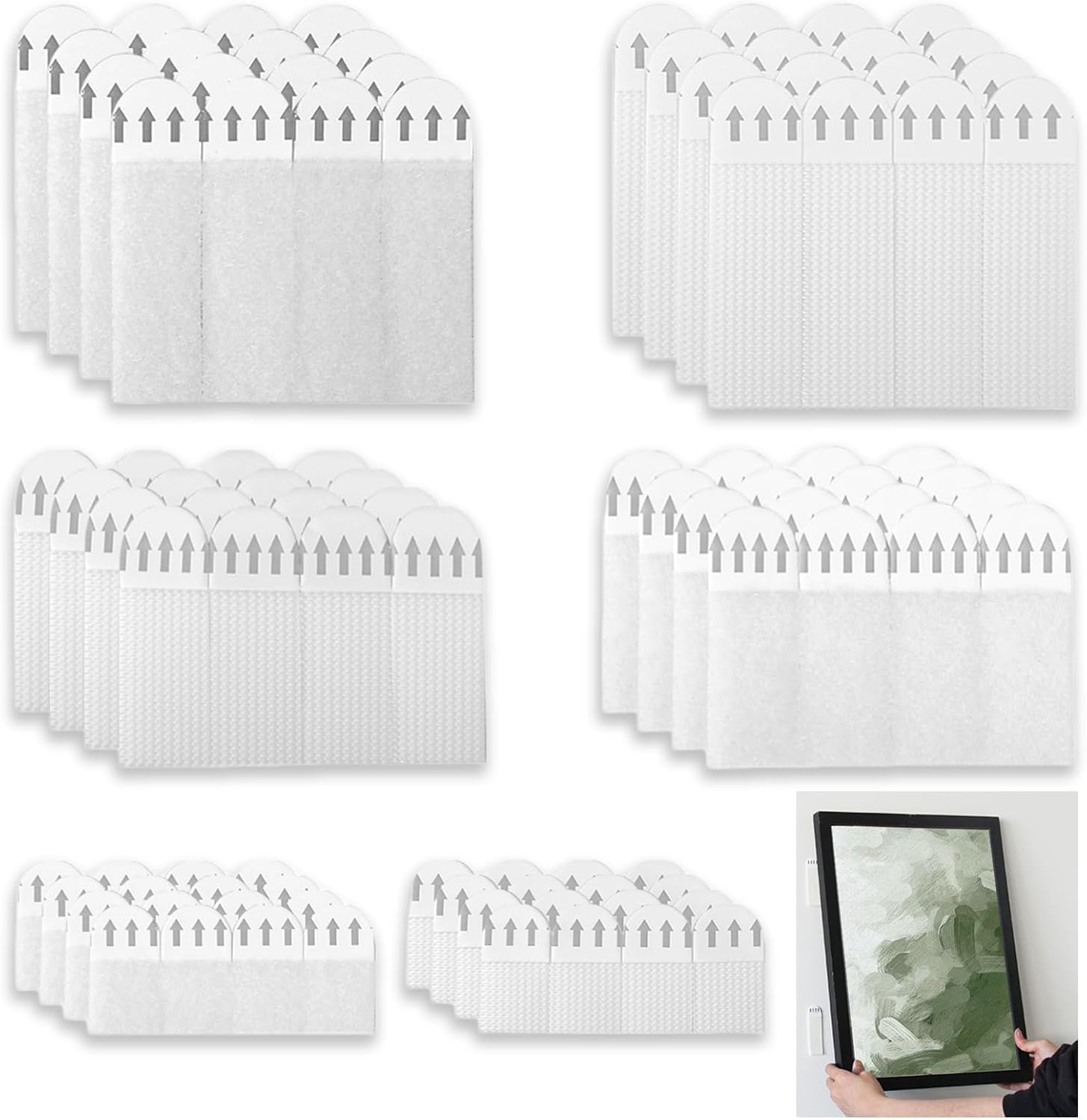 36 Paar Klebestreifen Für Whiteboards, Kein Bohren Erforderlich, Feuchtigkeitsbeständig Starke Haftung, Rückstandsfreie Entfernung, Hohe Belastbarkeit, Schnelle Montage, 7 X 1,6 Cm