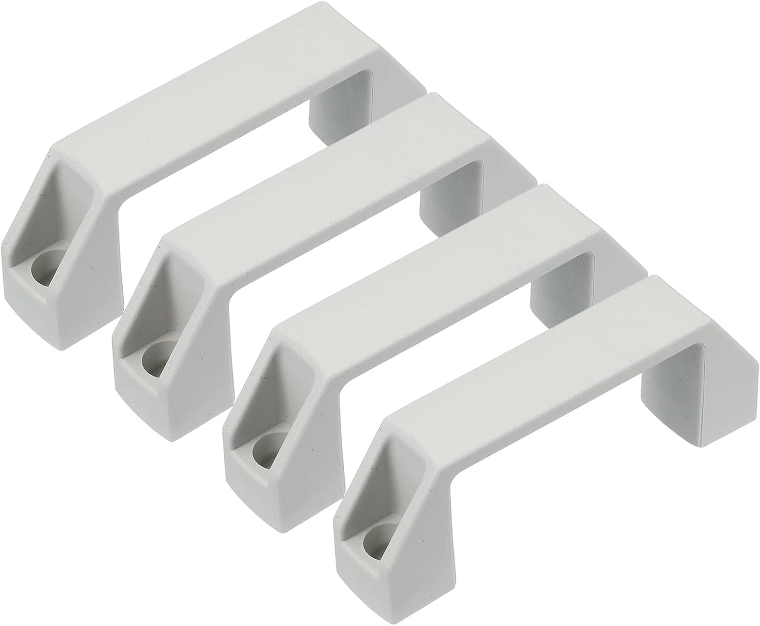 Kunststoffgriffe, 90 Mm Lochabstand, 4 Quadratische Griffe, Geeignet Für Küchenschubladen, Koffer Und Haushaltsgeräte, Grau