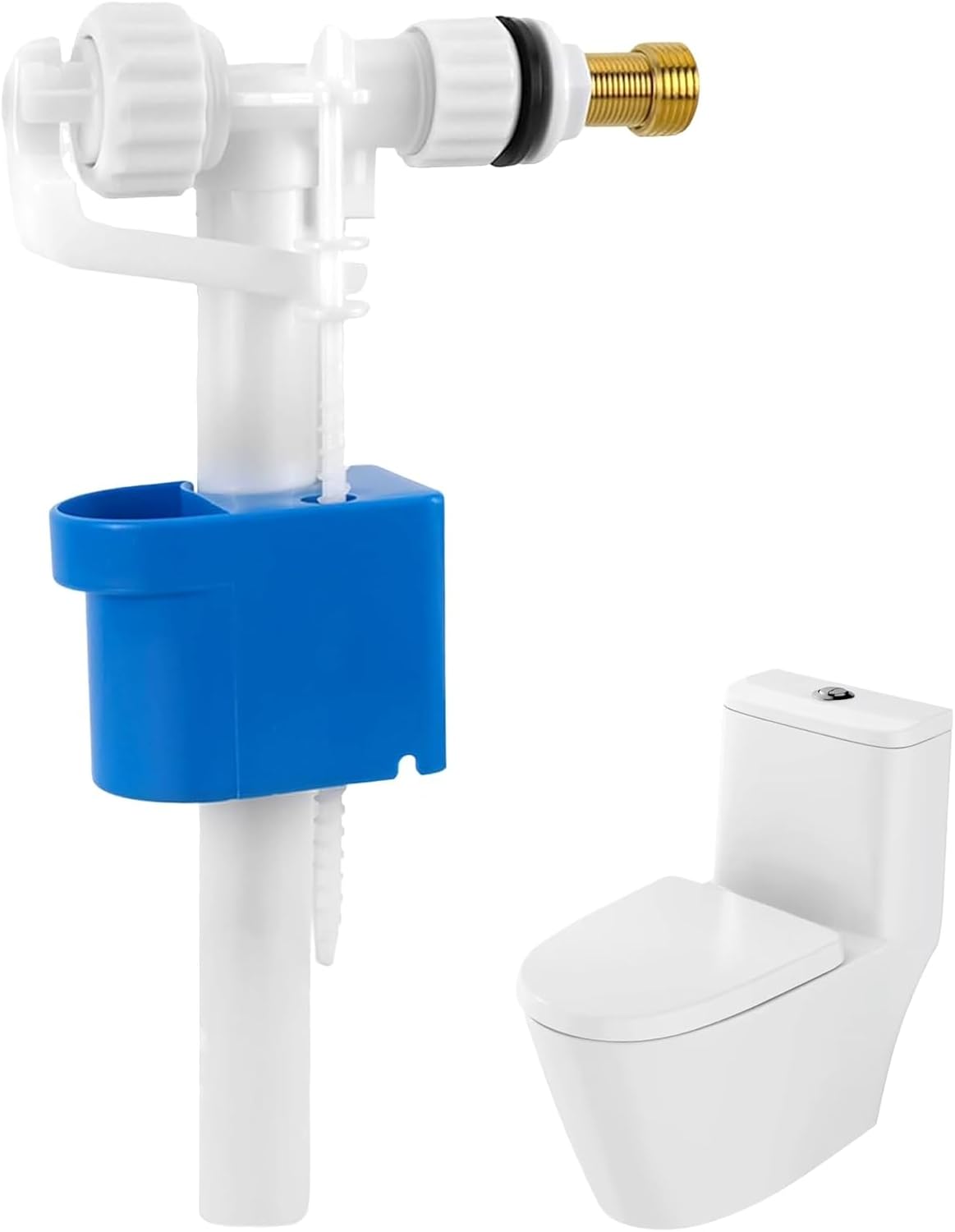 Universelles Wassereinlassventil, Einstellbarer Spülmechanismus, Seitenanschluss, Einstellbarer Wasserdurchfluss Universelle Kompatibilität, Einstellbarer Wasserdurchfluss, Leiser Und Schneller Betri