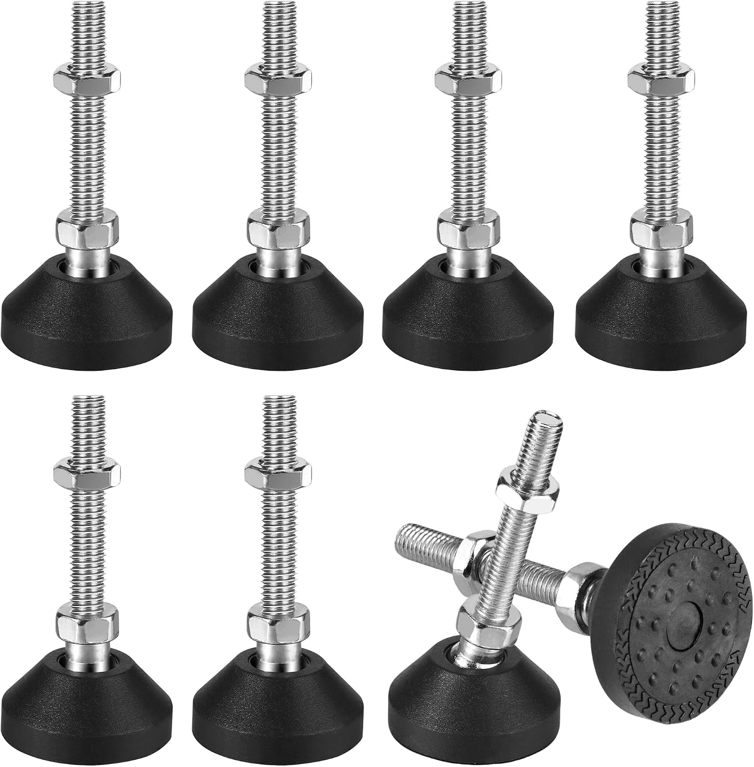 Verstellbare Möbelgleiter, 8er-set Verstellbare Füße, M8 X Ø40 Mm Geeignet Für Möbel, Metallmöbelbeine, Höhenverstellbare Beine, Verstellschrauben Für Möbelbeine Und Klauenmuttern