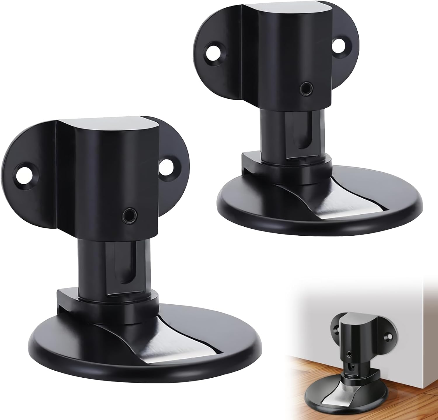 Zweiteiliger Magnetischer Türstopper, Kein Bohren Erforderlich Unsichtbarer, Geräuschloser, Robuster Und Verstellbarer Magnetischer Türstopper Aus Metall Mit Kleber Und Schrauben