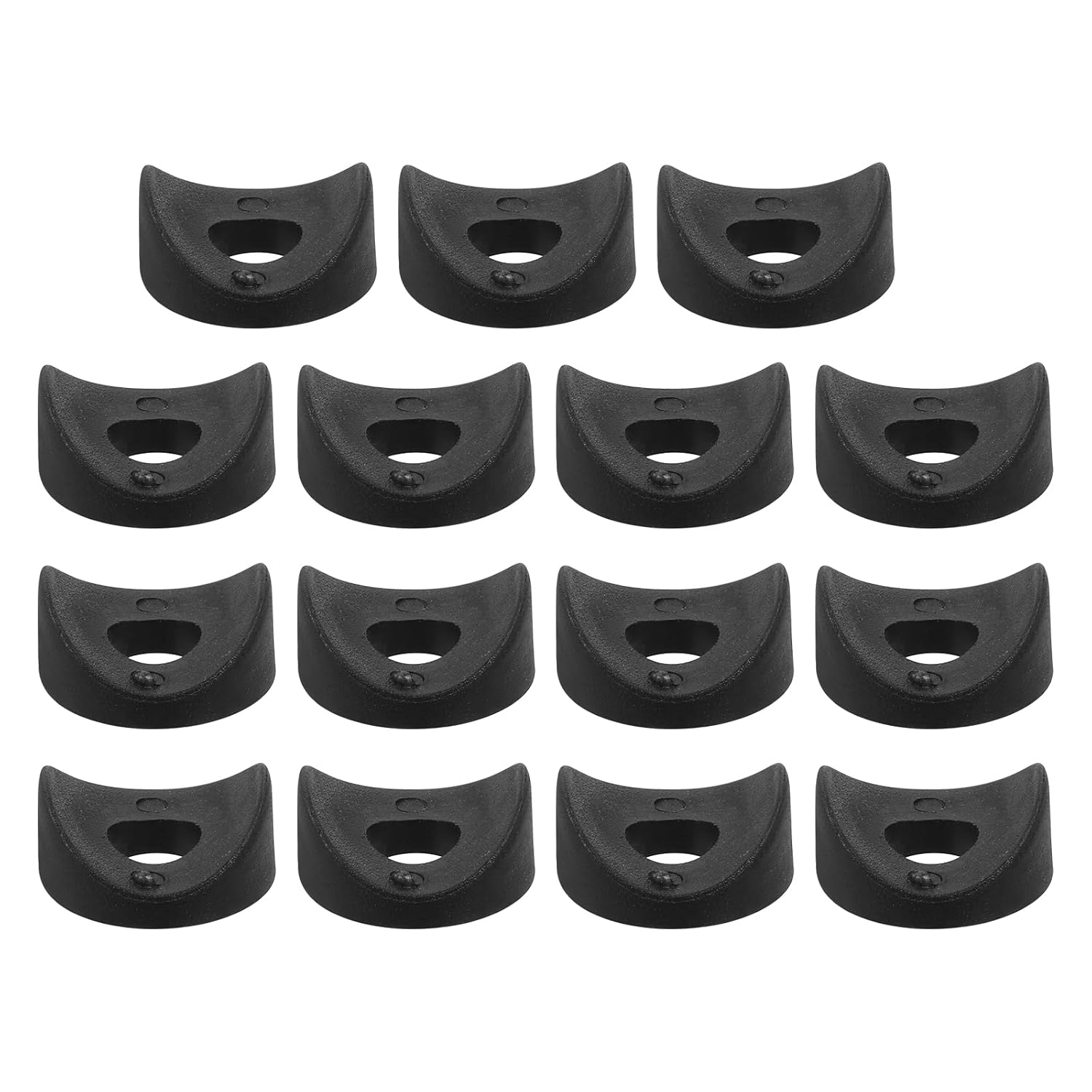 25 Runde Kunststoffscheiben, 8 Mm X 22 Mm X 3 Mm, Schwarze Konkave Scheiben, Zur Befestigung An Runden Rohren