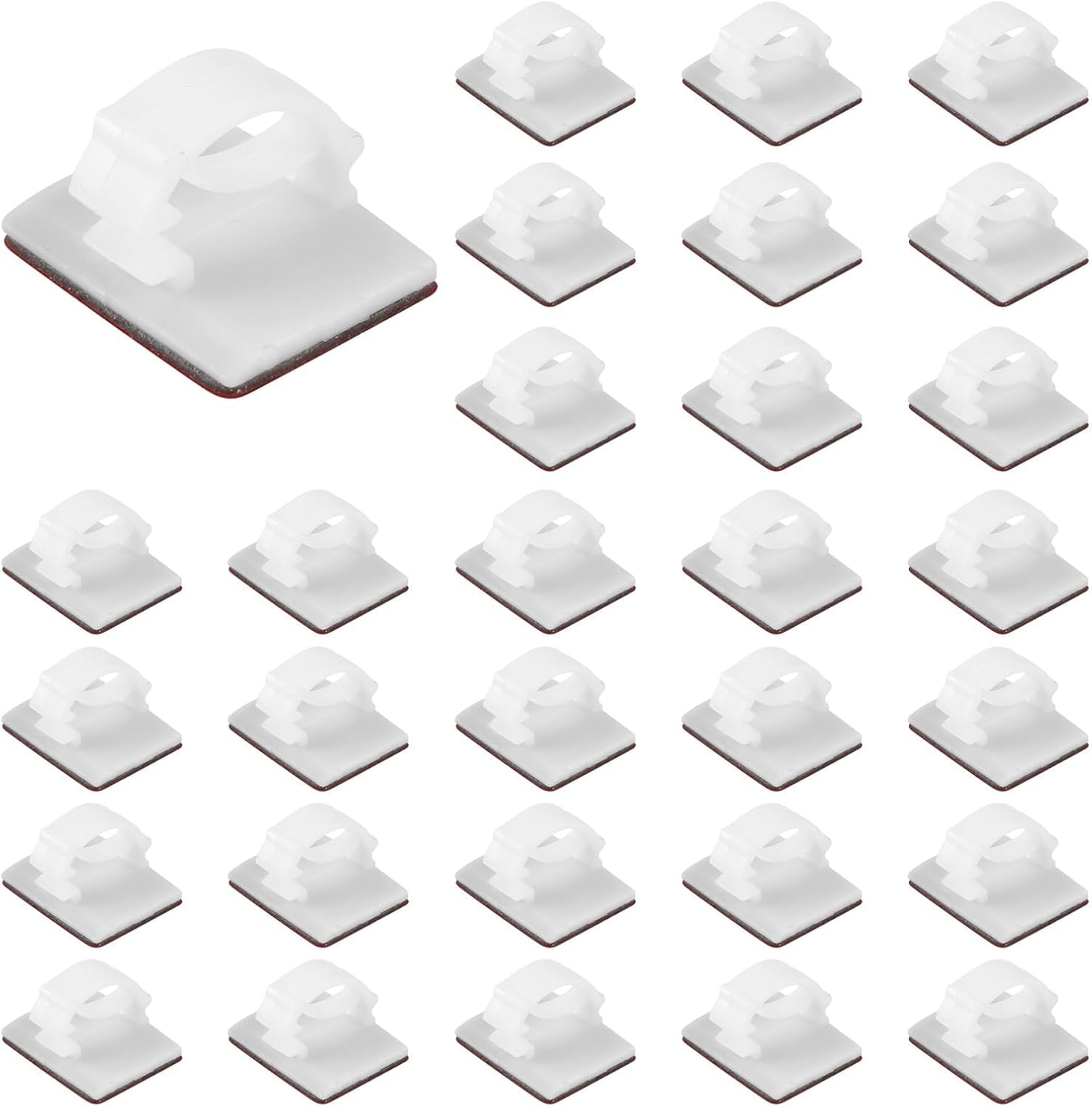 30er-pack Selbstklebende Kabelclips, Verstellbare Kabelclips Zur Organisation Von Elektrokabeln Kabelmanagement Für Glasfaserkabel, Kabelbinder Für Die Wandmontage, Für Zuhause Und Büro