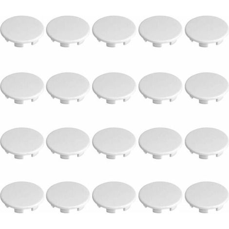 20 Weiße Kunststoff-abdeckstopfen, 6 Mm, Zum Schutz Von Möbel-/wand-/trennwandlöchern
