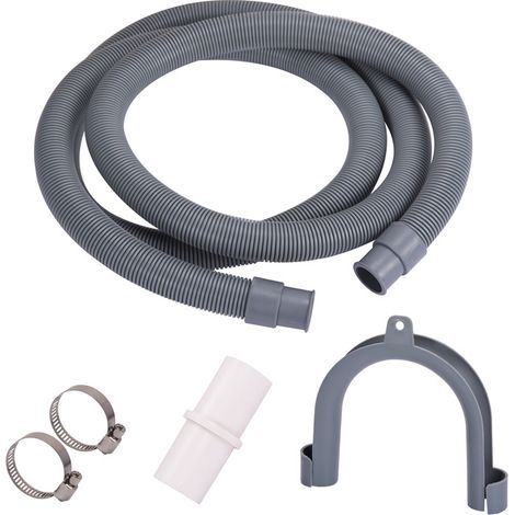 1 M Pvc-ablaufschlauch – 18/22 Mm Durchmesser – Flexibler Schlauch Für Waschmaschinen Und Geschirrspüler – Inklusive U-förmiger Halterung – Schnelle Installation – Denuotop