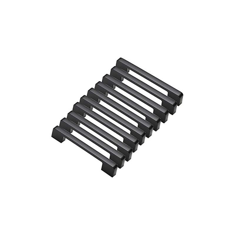 Set Mit 10 Schwarzen Aluminium-möbelgriffen – 160 Mm Mittenabstand – T-griff – 20 Schrauben Inklusive – Für Schränke Und Schubladen – Denuotop
