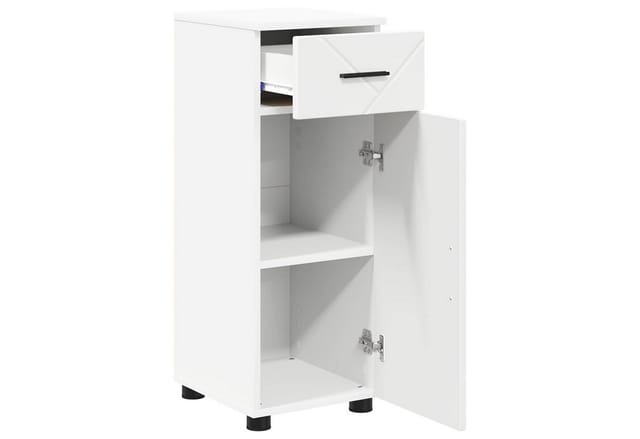 vidaXL Badezimmerschrank Weiß 30 x 35 x 80 cm Holzwerkstoff & Metall 883324