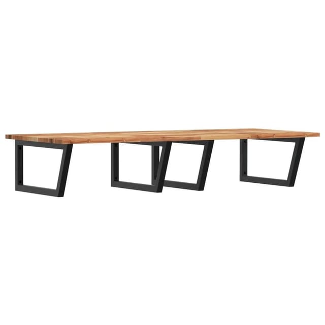 vidaXL Waschbeckenregal Wandmontage Stahl und Akazienholz 3302931