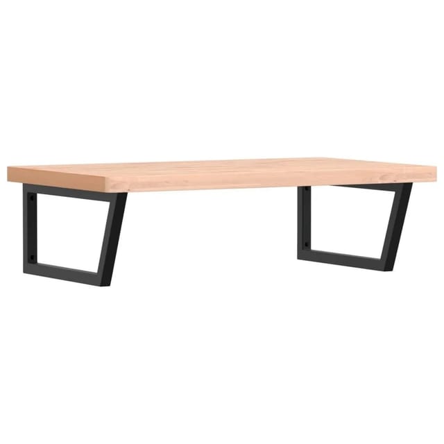 vidaXL Waschbeckenregal Wandmontage Stahl und Massivholz Buche 3302523