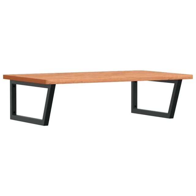 vidaXL Waschbeckenregal Wandmontage Stahl und Massivholz Buche 3302527