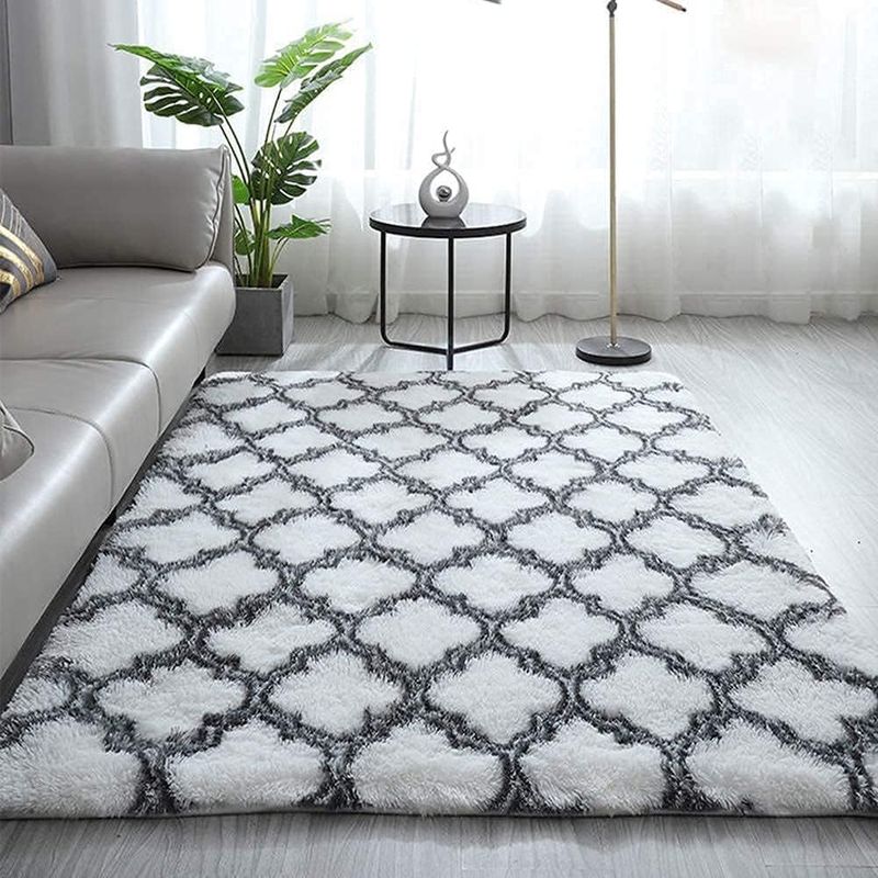 Dekorativer Teppich, Hochflorteppich, Langer Rutschfester Teppich Für Wohnzimmer, Schlafzimmer, Sofa, Fußmatte, Superweich, (weiße Laterne, 60 X 120 Cm)
