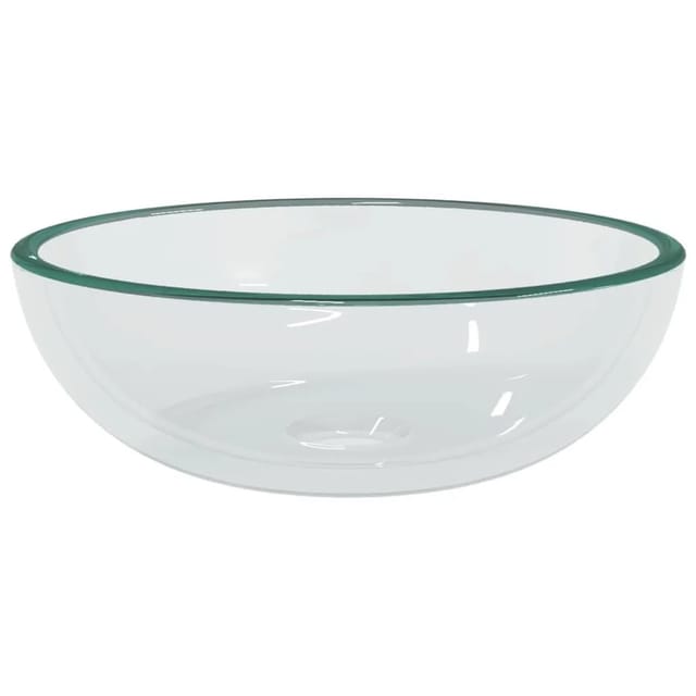 vidaXL Waschbecken Hartglas 35x12 cm Transparent 345234