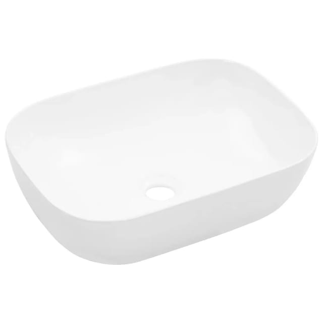 vidaXL Waschbecken 45,5 x 32 x 13 cm Keramik Weiß 143915