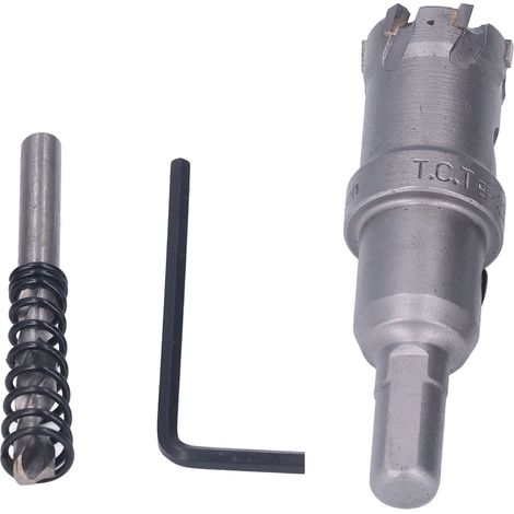 Hartmetall-lochsägebohrer (tct), Set Zum Schneiden Dicker Metallzähne Mit Innensechskantschlüssel, 22 Mm/0,9 Zoll Kernbohrer