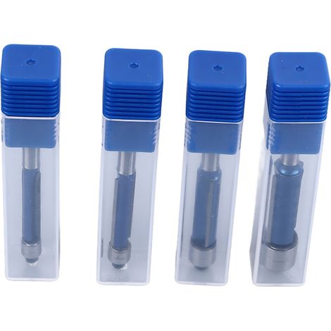 4-teiliges Set Bündigfräser, 6-mm-schaft, Doppellager, Für Oberfräse, Professionelles Holzbearbeitungswerkzeug