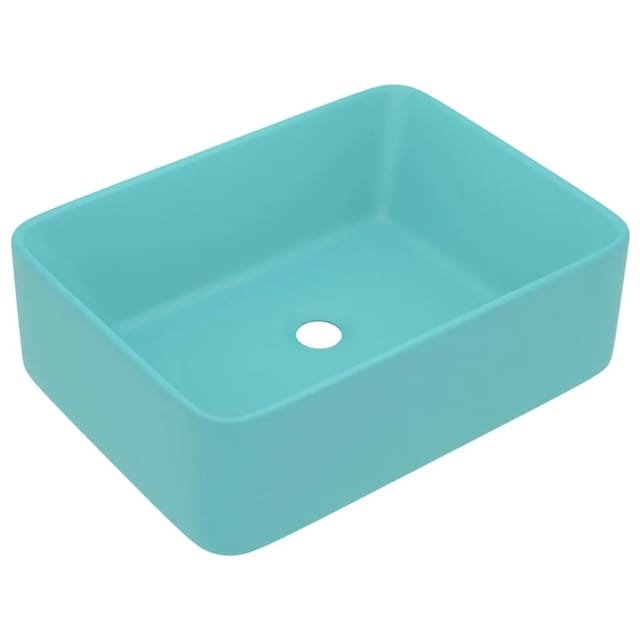 vidaXL Luxus-Waschbecken Matt Hellgrün 41x30x12 cm Keramik 147046