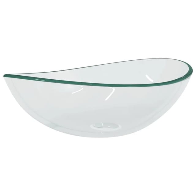 vidaXL Waschbecken Hartglas 54,5x35x15,5 cm Transparent 345238