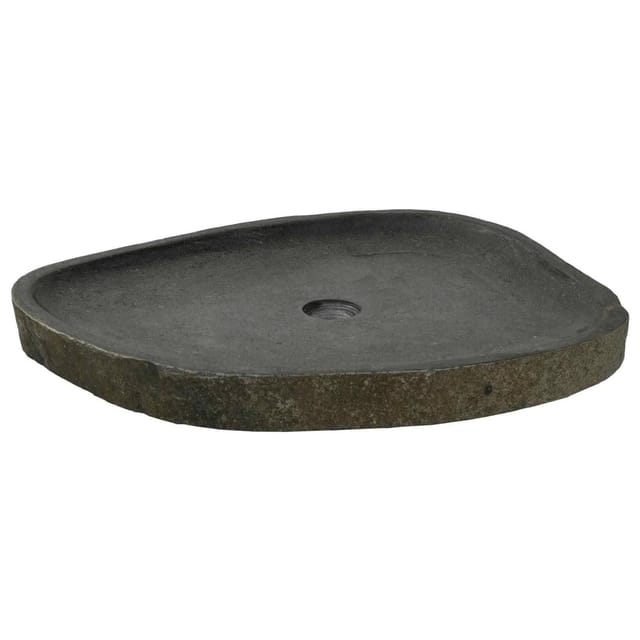 vidaXL Waschbecken Grau 55-65 x 40-50 x 6 cm Flussstein 4103955